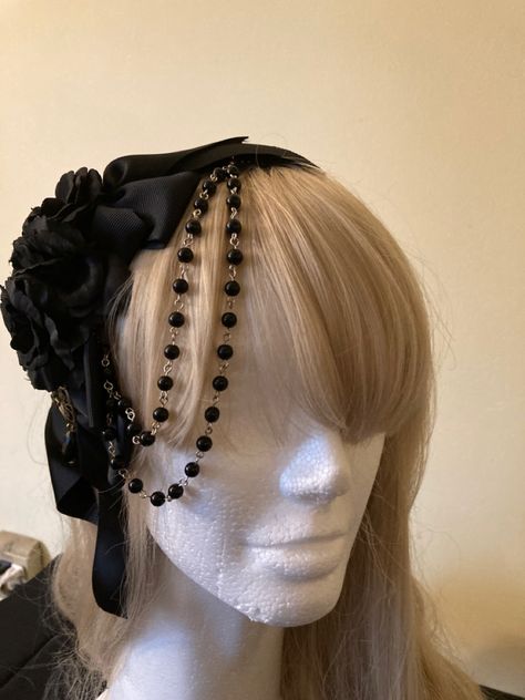 Vkei Hair Accessories, Vampire Hair Accessories, Vkei Hair, Shoujo Life, Vampire Hair, Goth Princess, Christian Woman, Cute Diys, Head Accessories