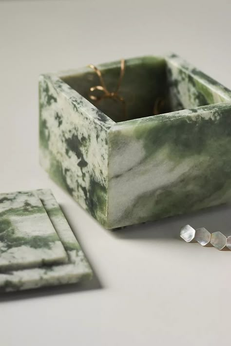 Marble Jewelry Box | Anthropologie Core Decor, Marble Accessories, Cottage Core Decor, Marble Jewelry, Earth Gift, Stone Accessories, Marble Decor, Pinterest Room Decor, Jw Marriott