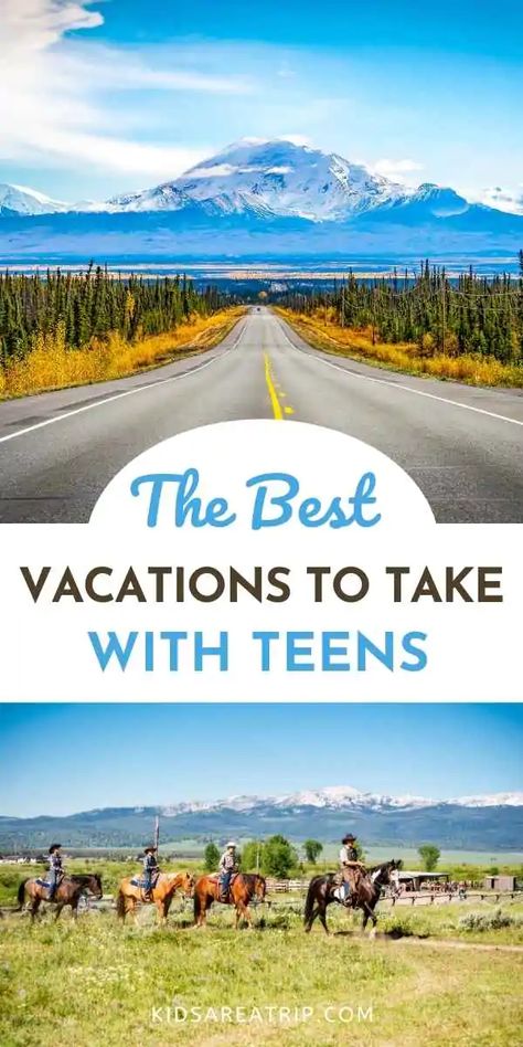 Top Vacations With Kids, Best Cruises For Families With Teens, Spring Break Ideas For Teens, Best Spring Break Vacations With Teens, Best Trips With Kids, Teen Vacation Ideas, Summer Family Vacation Destinations, Spring Break Vacation Ideas, Best Family Vacations With Teens