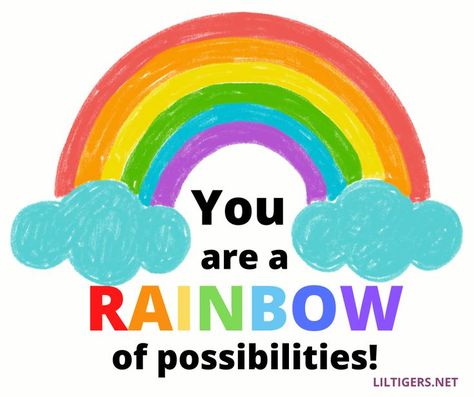 85+ Colorful Rainbow Sayings for Kids Rainbow Quotes For Kids, Rainbow Puns, Possibility Quotes, Rainbow Of Possibilities, Rainbow Quotes, Rainbow Tile, Graduation Songs, Middle School Life, Rainbow Sign