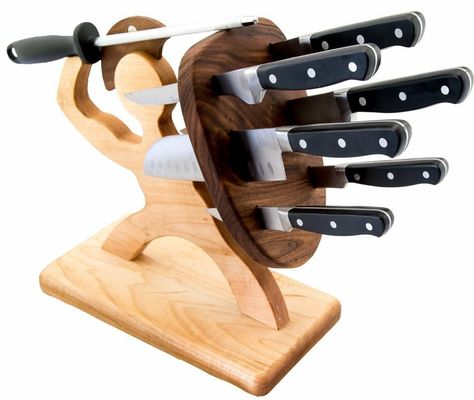 Unique Gifts For Dad, Kitchen Cutlery, Deco Originale, Knife Block Set, Knife Holder, Specialty Knives, Knife Sharpening, Knife Set, Knife Sets