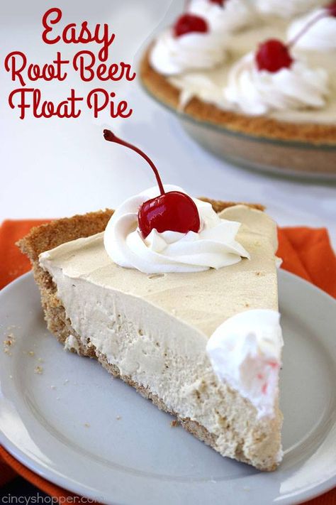 15 Minute Desserts, Root Beer Float Pie, Pie Easy, Cake Form, Keylime Pie Recipe, Impressive Desserts, Pudding Pies, Beer Float, Refreshing Desserts