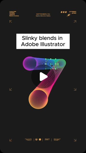 ZEET on Instagram: "Type Tricks [7] - Slinky blends in Adobe Illustrator. . . . . #adobeillustrator #graphicdesign #adobeillustratortutorial #howto #posterdesign #graphicdesigntips" Slinky Illustration, Illustrator Tricks, Adobe Illustrator Tutorials, Graphic Design Tips, Design Typography, June 21, Art Classroom, Graphic Design Typography, Classroom Ideas