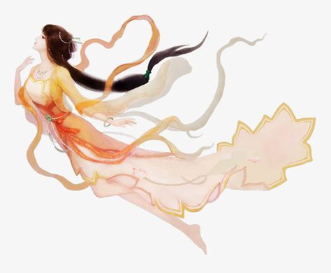 Drawing Poses Elegant, Flying Reference, Flying Pose, Fairy Flying, Chinese Goddess, Fairy Beauty, Chinese Fairy, Fairy Png, Elegant Pose