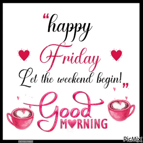 Gif with phrases Good morning and happy Friday Images for WhatsApp Happy Friday Morning Images, Good Friday Morning Gif, Good Morning Happy Friday Gif, Good Morning Friday Gif, Friday Snoopy, Friday Morning Images, Happy Friday Good Morning, Happy Friday Gif, Happy Friday Images