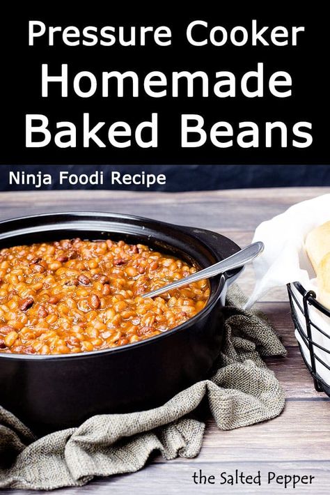 Pressure Cooker Baked Beans, Multi Cooker Recipes, Ninja Cooking System Recipes, Homemade Baked Beans, Ninja Kitchen, Pepper Recipes, Ninja Recipes, Insta Pot, Ninja Foodi