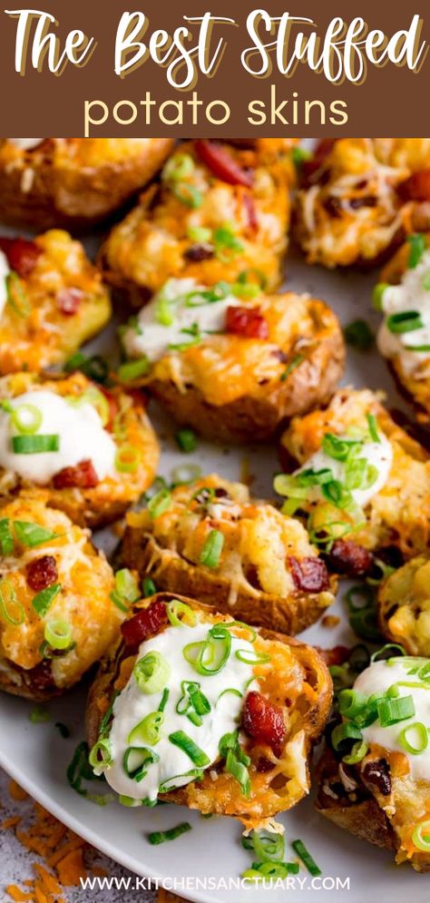 Twice Baked Potatoe Skins, Potatoe Skins Airfryer, Twice Baked Potato Appetizer, Oven Baked Potato Skins, Loaded Potato Skins Recipe Easy, Breakfast Potato Skins, Stuffed Patotoes, Creamy Mini Potatoes, Potato Sliders Baked