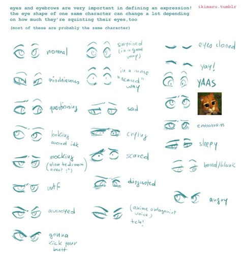 Eyebrow Expressions // Ikimaru Realistic Eye Drawing, Eye Expressions, Types Of Eyes, Drawing Expressions, Fete Anime, Anatomy Reference, Drawing Reference Poses, Eye Drawing, Drawing Tips