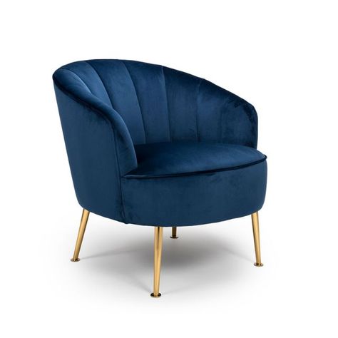 Darcy Armchair - Navy Velvet Cocktail Chair, Royal Bedroom Design, 50s Glamour, Blue Velvet Chairs, Grey Accent Chair, White Accent Chair, Leather Bed Headboard, Italian Bedroom Sets, Fabric Accent Chair