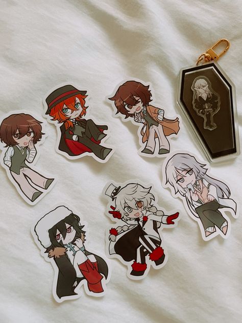 Bungo Stray Dogs Stickers, Aesthetic Dazai, Dogs Stickers, Dazai Chuuya, Dazai Bungou Stray Dogs, Anime Crafts, Silly Dogs, Bongou Stray Dogs, Stray Dogs Anime