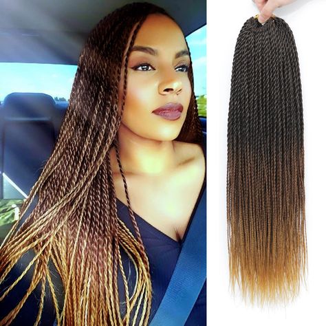 PRICES MAY VARY. 【Hot Water Setting】NAYOO Crochet Twist is Hot Water Setting, You Can Curl the Ends Easily by Using a Roller in Hot Water to Make Kinds of Cute Styles. 【Straight Ends】The Small Senegalese Twist Crochet Hair is Soft, Light Weight, Easy to Install. Straight Ends Make It Looks More Natural. 【High-Quality】Our Twist Crochet Hair is Made of High-Quality Low-Temperature Kanekalon Synthetic Fiber, You Can Wash and Reuse It Multiple Times, Save You More Money. 【Crochet Braids Detail】NAYOO Crochet Senegalese Twist, Senegalese Twist Crochet Braids, Senegalese Twist Style, Senegalese Twist Crochet Hair, Ombre Crochet, Crochet Braiding Hair, Small Twist, Senegalese Twist Braids, Crochet Braids Hair