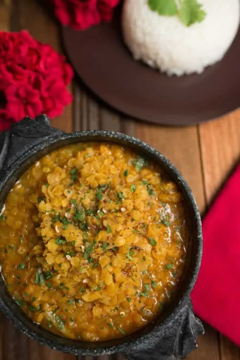 Nepali dal bhat is a staple dish and eaten daily. It is loaded with flavor that Nepalese cuisine is famous for. You and your family will love this dish. #nepaldahbaht #dalbhatrecipe #nepalicuisine #internationalfood #internationalcuisine #worldfood #nepal #nepalfood Dal Bhat, Tibetan Food, Nepalese Food, Nepal Food, Nepali Food, Asian Dinner, Lentils And Rice, Red Lentil Soup, Dinner Night