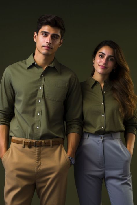 Olive Green Shirt with Khaki Pants Green Khaki Pants Outfit, Khaki Pants Outfits, Olive Green Shirt Outfit, Green Shirt Outfits, Green Khaki Pants, Khaki Pants Outfit, Olive Green Shirt, Shirt Outfit Men, Color Combos Outfit