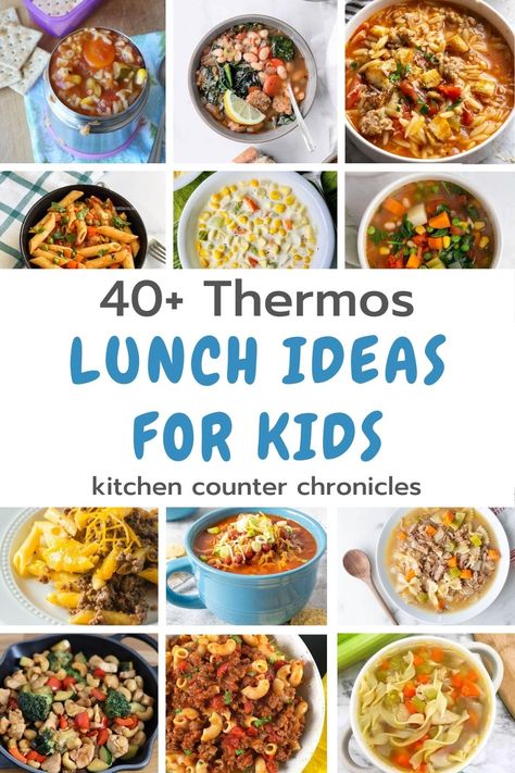 Lunchbox Thermos Ideas, Healthy School Lunches Ideas, Hot Lunch Ideas For Toddler, Food For Thermos School Lunch, Hot Foods To Put In Thermos, Hot Lunch Ideas For Thermos, Hot Lunch Thermos Ideas, School Pasta Lunch Ideas, Thermos Dinner Ideas