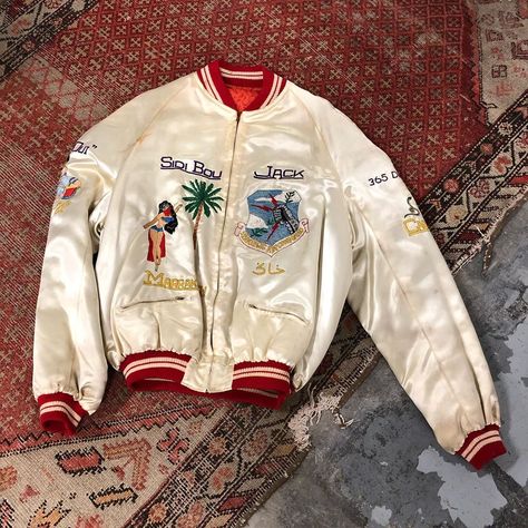 SPACECAMP on Instagram: “1950s north africa souvenir jacket. measures 27x31. please dm if interested.” Souvenir Jacket, Men's Outerwear, North Africa, Mens Outerwear, Puma Jacket, Varsity Jacket, Work Wear, Gap, Athletic Jacket