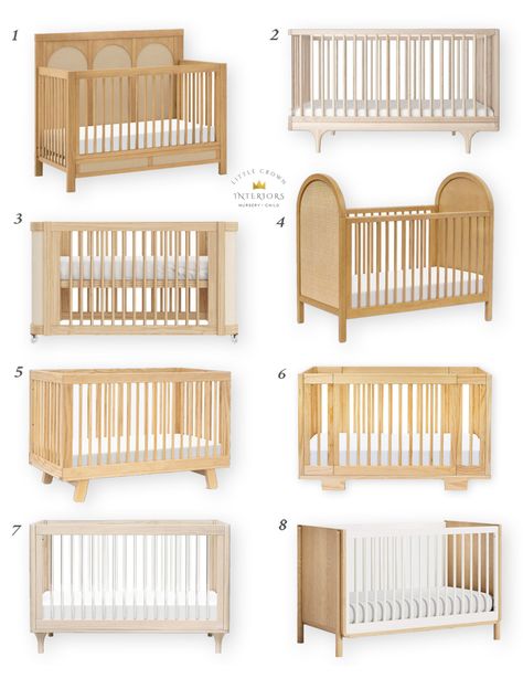 Our Favorite Light Wood Cribs for the Nursery - Little Crown Interiors Light Wood Crib, Nursery Design Neutral, Nursery Interior Design, Wood Crib, Nursery Interior, Sweet Nursery, Junior Bed, Green Nursery, Mini Crib