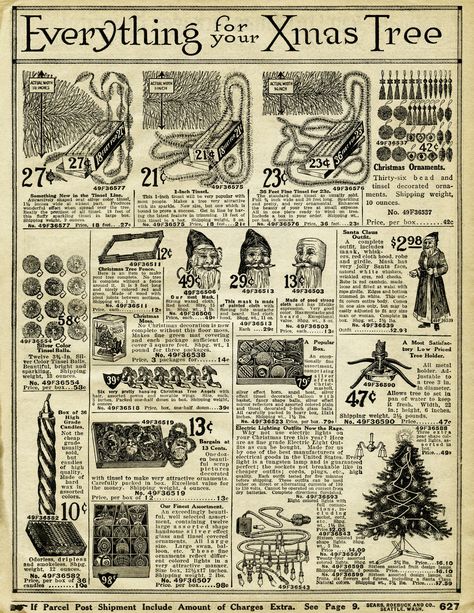 vintage christmas printable, old catalogue page, antique holiday decorating image, old fashioned christmas decoration, 1916 sears xmas Christmas Newspaper, Vintage Christmas Decorating, Old Fashioned Christmas Decorations, Japan Toys, Glitter Reindeer, Etiquette Vintage, Christmas Frame, Christmas Ephemera, Old Design