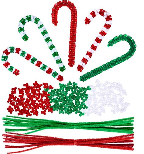 PRICES MAY VARY. Large quantity: you will receive 1 bag red beads, 1 bag green beads, 1 bag white beads, 12 pieces green ribbons and 18 pieces red ribbons, complete accessory can make 30 pieces candy cane ornaments Christmas beaded ornament: these beads feature red, green and white color, classic Christmas festive color, cute and delicate, you can make 5 different adorable hanging ornaments from this beads, each style for 6 pieces Durable material: made of acrylic, durable and firm to use, not e Ornaments Diy Kids, Christmas Trees For Kids, Beads Candy, Bead Crafts Diy, Candy Cane Ornament, Holiday Tree Decorations, Navidad Diy, Xmas Diy, Christmas Bead