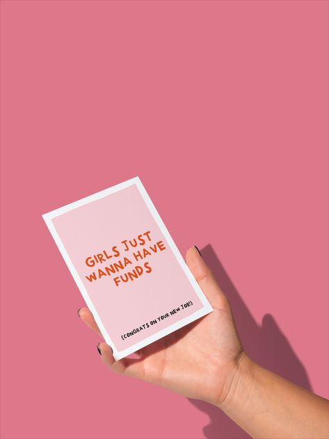 funny new job greetings card designed by Amelia Ellwood Funny Business Cards, Budgeting Ideas, Girl Math, New Job Card, Branding Inspo, Funny New, Funny Greeting Cards, Business Journal, Special Delivery