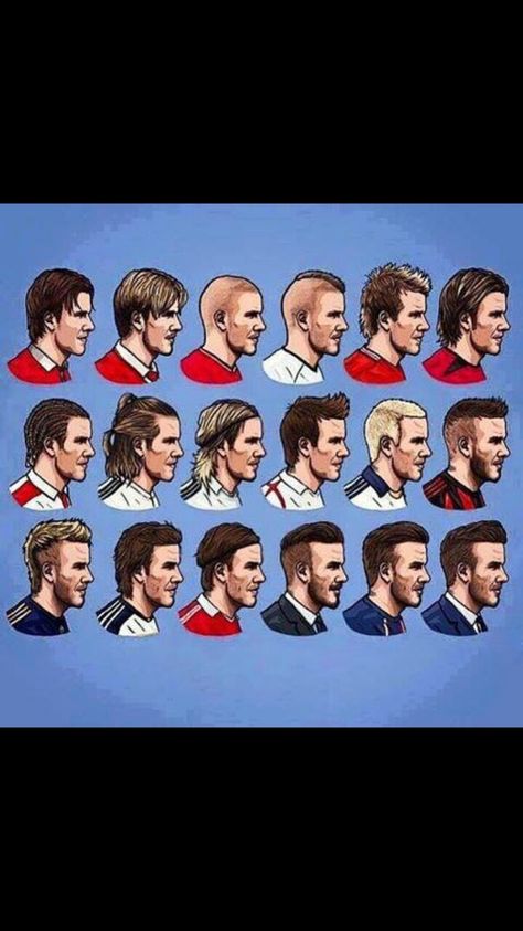 David Beckham Hair Styles through the years David Beckham Mohawk, David Beckham Hair, David Beckham Haircut, Beckham Haircut, David Beckham Hairstyle, Beckham Hair, Men Hair, Hair St, Boys Haircuts