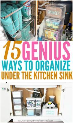 15 Genius Under The Kitchen Sink Organization Ideas - Organization Obsessed #organization #kitchenorganization Kitchen Sink Organization Ideas, Under The Kitchen Sink Organization, Under Kitchen Sink Storage, Kitchen Sink Remodel, Under The Kitchen Sink, Under Kitchen Sink, Sink Organization, Best Kitchen Sinks, Kitchen Sink Organization