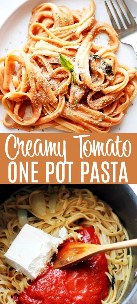 Quick Pasta Dinner, Pasta Recipe Easy, Easy Pasta Recipes Quick, Recipe Easy Quick, Creamy Garlic Chicken Recipes, Creamy Tomato Pasta, Red Sauce Pasta, Pasta Cremosa, Creamy Pasta Recipes