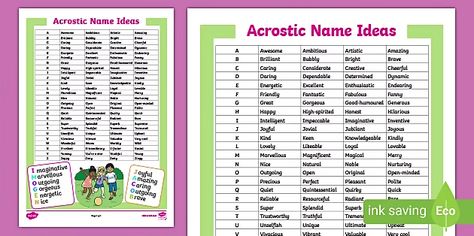 Acrostic Name Poems - Primary Resources (teacher made) Teacher Acrostic, Friend Acrostic Poem, Acrostic Poem Name, Acrostic Poem For Kids, Acrostic Poem Examples, Nursery Rhyme Activities, Examples Of Adjectives, Acrostic Poems, Rhyme Activities