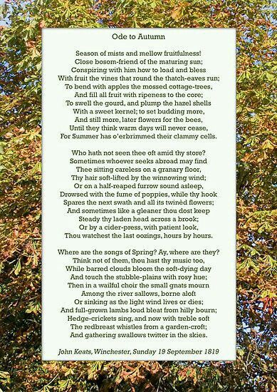 Ode to Autumn by John Keats Autumn Poem, Ode To Autumn, Jack Kerouac Quotes, Pagan Poetry, Autumn Poems, 31 October, Blogging Quotes, John Keats, All Fruits