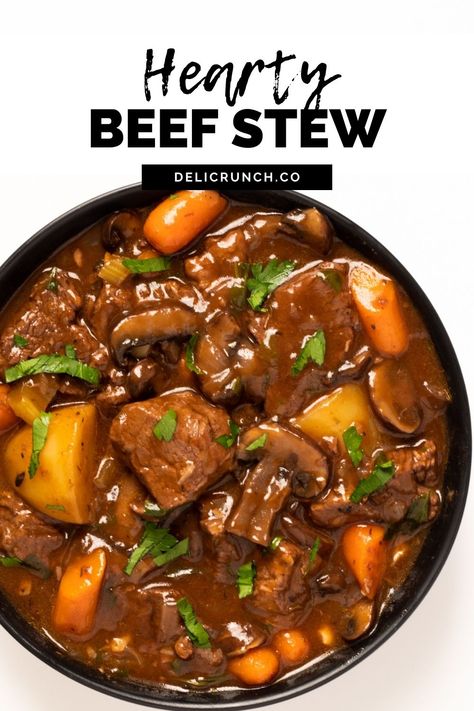 comfort food for the cold winter months, beef stew recipe Cheap Paleo Meals, Tender Chuck Roast, Beef Vegetable Stew, Cheap Vegetarian Meals, Hot Beef, Tasty Beef Stew, Guinness Beef Stew, Easy Beef Stew, Baker By Nature