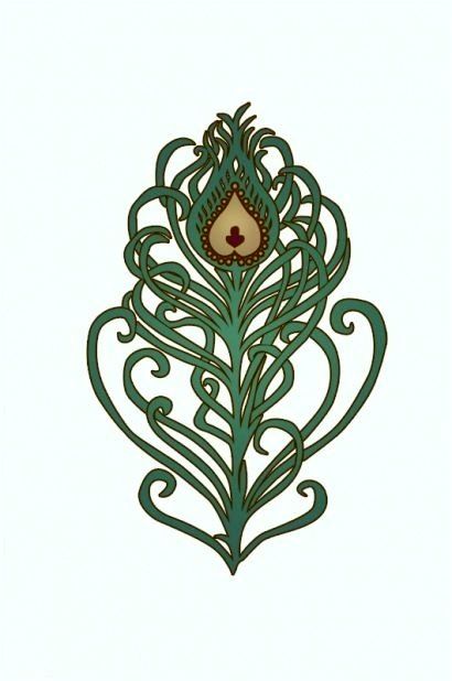 Peacock feather tattoo - I LOVE this one. I would just change the innermost shape to a heart to fit my reason Art Nouveau Peacock, Art Nouveau Motif, Tattoo Feather, Peacock Feather Art, Art Nouveau Tattoo, Motifs Art Nouveau, Nouveau Tattoo, Peacock Feather Tattoo, Peacock Tattoo