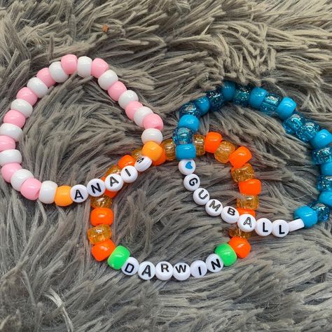 Gumball And Darwin Bracelets, Bracelet Ideas Characters, Cartoon Bracelet Ideas, Bracelet Ideas Matching, Anais Gumball, Matching Bracelet Ideas, Gumball Darwin And Anais, Darwin And Anais, Gumball Darwin Anais