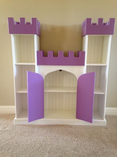 Castle bookcase by Brian Hulett Woodworking  hulettwoodworking@gmail.com Princess Bookshelf, Toy Storage Furniture, Baby Toy Storage, Toys Storage, Storage Kids Room, Kids Bookcase, Kids Storage, Kids Rooms, Kids Furniture