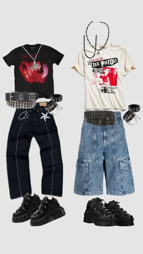 #punkrock 2 punk outfits Punk Pop Outfits, 2000s Punk Outfits, Punk Boy Outfits, Casual Punk Outfits, Skater Grunge Outfits, 2000s Punk Fashion, 90s Punk Fashion, Pop Punk Outfits, Masc Clothing