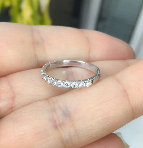 Infinity Wedding Band, Pave Wedding Bands, Stackable Rings Wedding, Pave Diamond Band, Diamond Anniversary Bands, Half Eternity Wedding Band, Platinum Wedding Band, Gold Diamond Wedding Band, Pave Diamond Ring