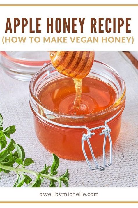 Sourwood Honey Recipe, Diy Flavored Honey, Apple Recipes Preserving, Infused Honey Recipes, Apple Juice Recipes, Vegan Honey Recipe, Honey Soup, Recipe With Ginger, Apple Juice Recipe