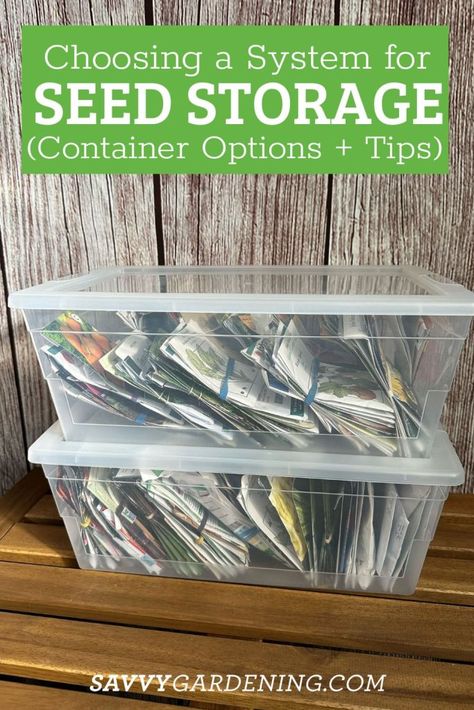 Seed Storage: Options and Tips for Your Seed Packet Collection Seed Saving Storage, Landscape Ideas Garden, Seed Vault, Small Urban Garden, Seed Storage, Sowing Seeds, Seed Box, Starting Seeds, Starting Seeds Indoors