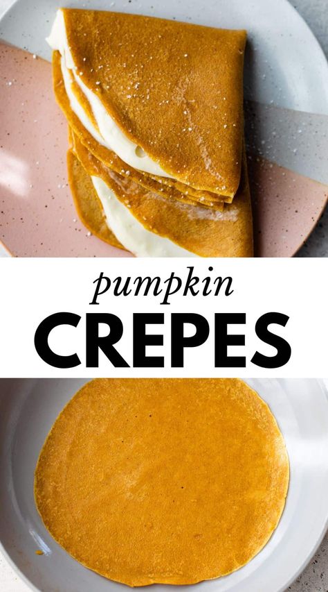 Homemade Pumpkin Recipes, Crepe Recipe Filling, Pumpkin Crepes, Dirt Dessert, Sweet Crepes Recipe, Gluten Free Pumpkin Recipes, Mascarpone Filling, Gluten Free Pumpkin Spice, Easy Crepe Recipe