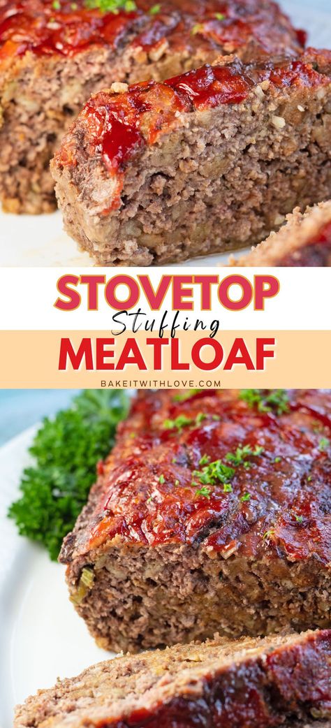 Stove Top Stuffing Meatloaf Dinner Iseas, Stove Top Stuffing Meatloaf Recipes, Shortcut Recipes, Quick Meatloaf Recipes, Stove Top Meatloaf, Stuffing Meatloaf, Stove Top Stuffing Meatloaf, Mushroom Meatballs, Stove Top Stuffing