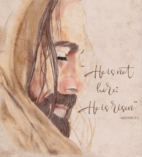 Christian Easter Art, Christian Art Painting, Paintings Of Christ, Procreate Painting, Easter Drawings, Easter Paintings, Jesus Wall Art, Jesus Is Risen, Jesus Drawings