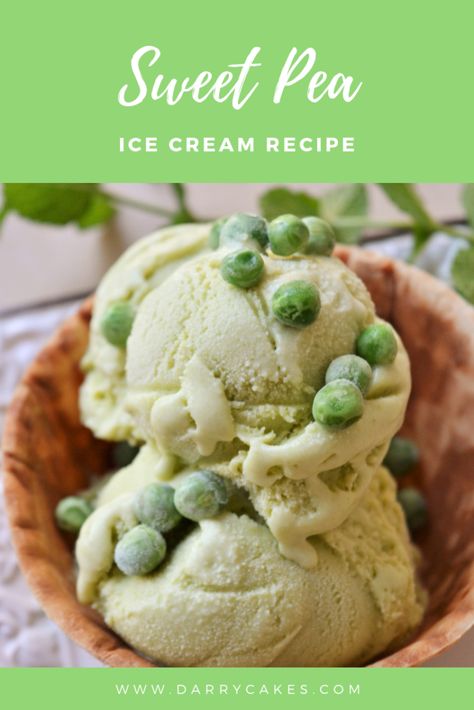 Savory sweet sweet pea ice cream recipe - the perfect summer dessert recipe! Savoury Ice Cream Recipes, Vegetable Ice Cream Recipes, Savory Ice Cream Recipes, Savory Ice Cream, Weird Ice Cream Flavors, Savory Dessert, Halloween Breakfast, Pea Recipes, Mango Flavor