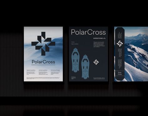 PolarCross – Brand Identity | Behance Outdoor Brand Identity, Fitness Branding, Adventure Branding, Outdoor Brands, Identity Logo, Graphic Design Branding, Design Branding, After Effects, Creative Work