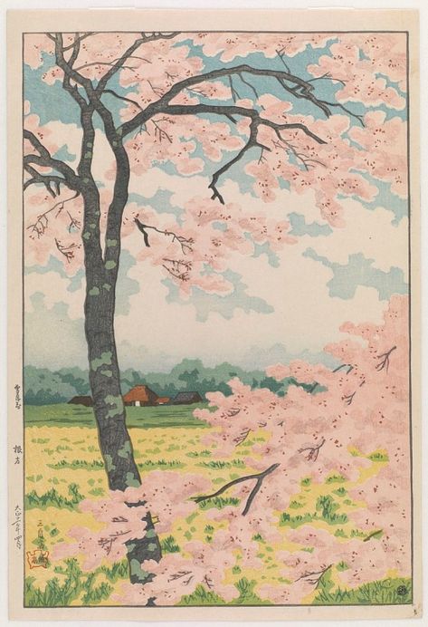 Cherry Blossoms | Smithsonian Institution Japanese Fine Art, Japanese Art Prints, Rural Landscape, Landscape Canvas, Wall Art Pictures, Posters And Prints, Decor Wall Art, Canvas Poster, Art Reproductions