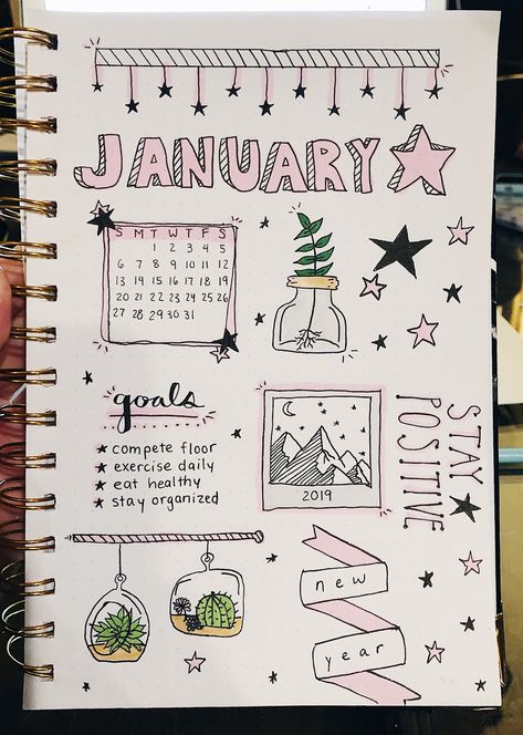 Ideas Of Journal, Bujo Calender Ideas, Jernol Ideas Journals, Journal Ideas Aesthetic 2024, 2024 Diary Ideas, January Aesthetic Drawing, Jornal Idea Aesthetics Easy, How To Make Your Pinterest Aesthetic, Aesthetic Ideas For Diary