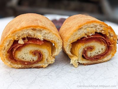 West Virginia Pepperoni Rolls Recipe, West Virginia Pepperoni Rolls, Pepperoni Rolls Recipe, Pepperoni Roll, Pepperoni Rolls, Pizza Pockets, Pizza Fries, Messy Kitchen, Baked Rolls