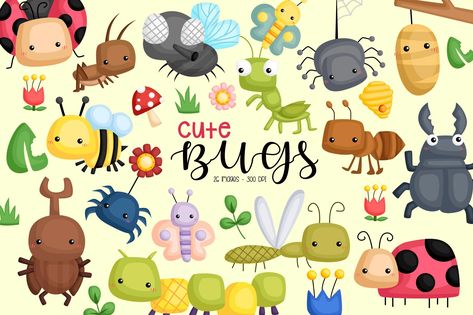 flowerclipart cuteanimalclipart beeclipart grasshopperclipart ladybugclipart beetleclipart butterflyclipart bugclipart insectclipart cutebugsclipart Bugs Poster, Bugs Clipart, Cute Bugs, Insect Clipart, Bug Type, Bee Clipart, Poster Presentation Template, Bug Art, Cute Animal Clipart