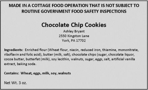 To help you with your labeling, we've made a list of the 47 states with cottage food laws with sample labels and links to government resources. Home Baked Goods, Cottage Meals, Food Label Template, Cottage Food, Home Bakery Business, Food Business Ideas, Cookie Recipes Unique, Chocolate Liquor, Ingredient Labels