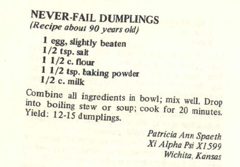 A good dumpling recipe Drop Dumplings Recipe Homemade Easy, Drop Dumplings Recipe Homemade, Flour Dumplings Recipe, Drop Dumplings Recipe, Dumplings Recipe Homemade, Dumpling Dough Recipe, Dumpling Recipes, Chicken Dumpling, Stew And Dumplings