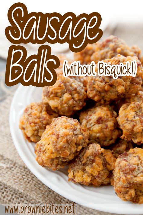 Sausage Balls Without Bisquick Recipe - Brownie Bites Blog Sausage Balls Without Bisquick, Bisquick Recipe, Sausage Balls Recipe, Sage Sausage, Popular Appetizers, Hot Appetizers, Bisquick Recipes, Sausage Balls, 140 Pounds