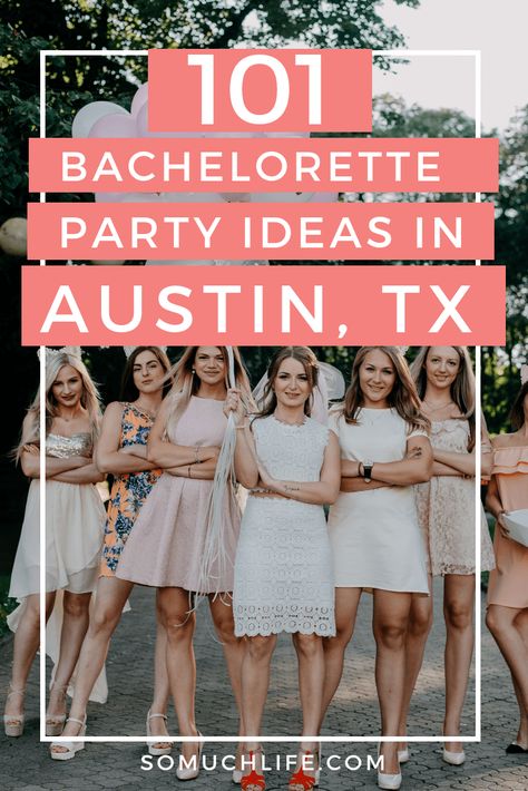 101 Austin Bachelorette Party Ideas - So Much Life Bachelorette Party Outfit Black, Texas Bachelorette Party, Bachelor Party Ideas, Austin Bachelorette Party, Austin Bachelorette, Miami Bachelorette Party, Bachelorette Party Destinations, Winter Party Outfit, Bachelorette Party Planning