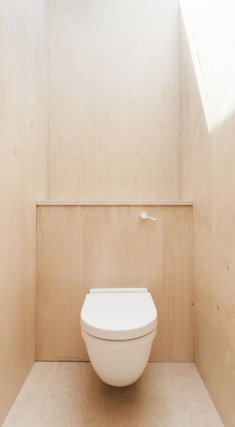 Plywood House / Simon Astridge Wall hung WC, 'White' range, Armitage Shanks Plywood House, Minimalism Living, Victorian Fabric, Plywood Interior, Plywood Walls, Timeless Architecture, Architecture Bathroom, Downstairs Loo, London House